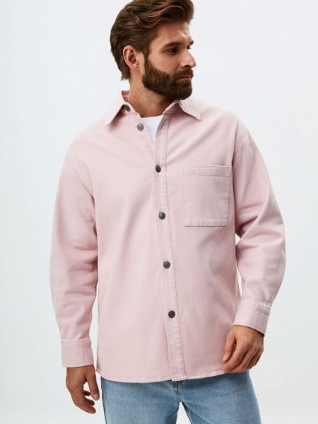 Джинсовая рубашка Sela розовая