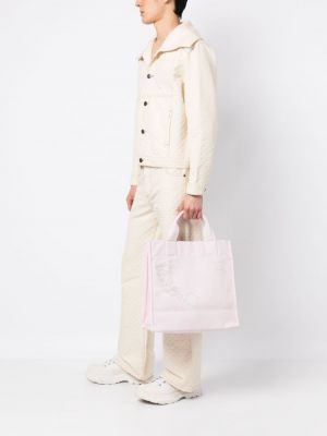 Shopper handtasche aus baumwoll mit print Objects Iv Life pink