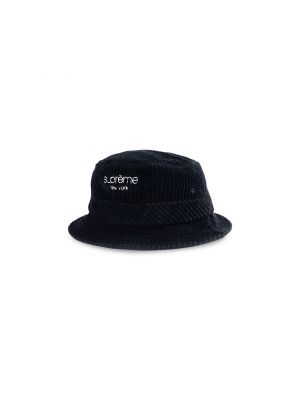 Вельветовая шляпа Supreme черная