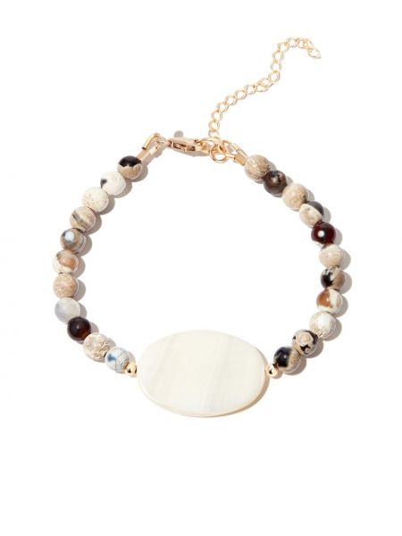 Manschett armband med pärlor A Sinner In Pearls brun