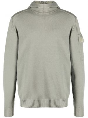 Vilnonis džemperis su gobtuvu C.p. Company pilka