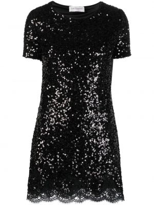 Вечерна рокля с пайети Ermanno Firenze черно