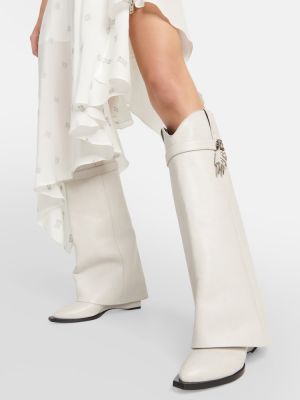 Usnjene gumijasti škornji Givenchy bela
