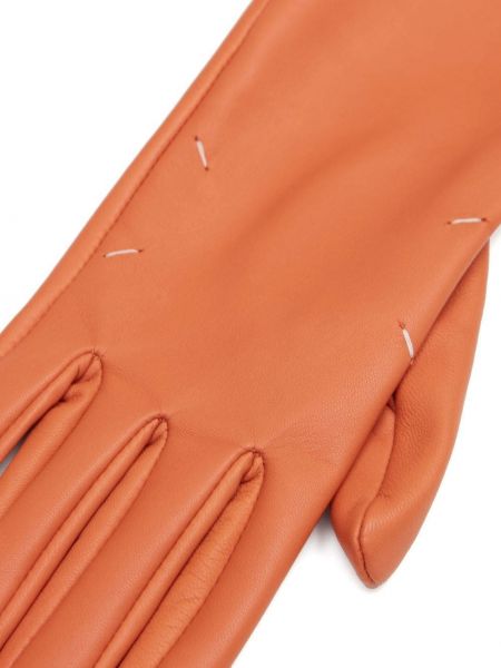 Leder handschuh Maison Margiela orange