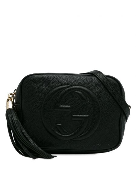 Δερμάτινη τσάντα χιαστί Gucci Pre-owned μαύρο