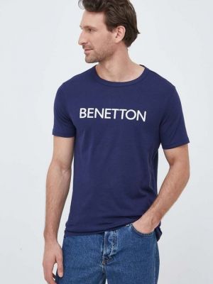 Хлопковая футболка United Colors Of Benetton синяя