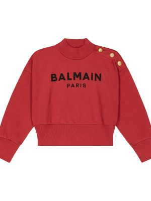 Bomuld hættetrøje for piger Balmain Kids rød