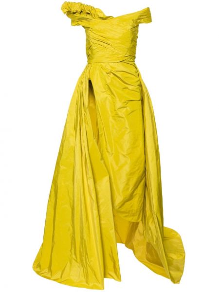 Asymetrické večerní šaty Elie Saab žluté