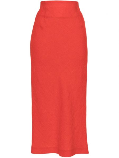 Φόρεμα με σκίσιμο tweed Auralee κόκκινο