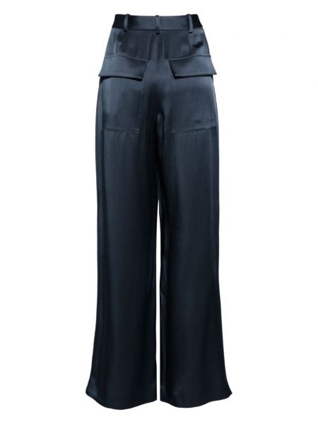 Saténové kalhoty Lapointe modré
