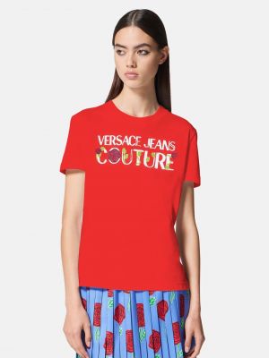T-särk Versace Jeans Couture punane