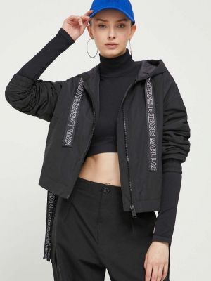 Oversized rövid kabát Karl Lagerfeld Jeans fekete
