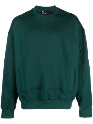 Sweat col rond en coton col rond Styland vert