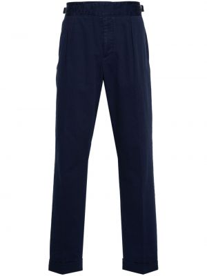 Hodvábne hodvábne chinos nohavice s prackou Polo Ralph Lauren modrá