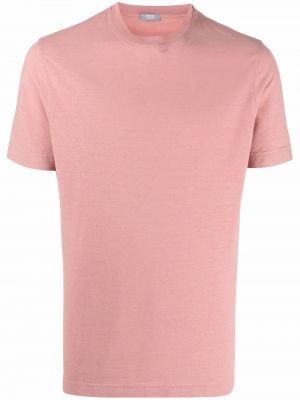 T-shirt con scollo tondo Zanone rosa