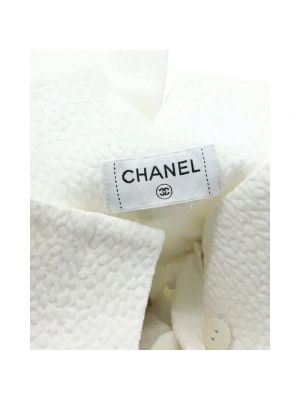 Pantalones de algodón Chanel Vintage blanco
