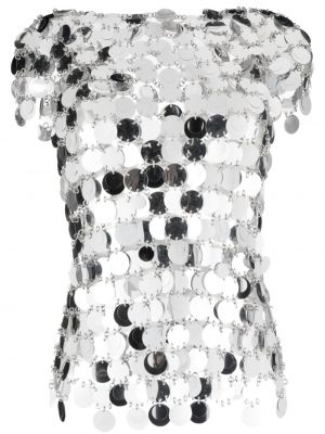 Top con paillettes Paco Rabanne Pre-owned argento
