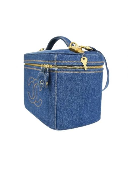 Bolsa de hombro retro Chanel Vintage azul