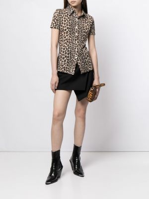 Camisa con estampado leopardo Fendi Pre-owned marrón