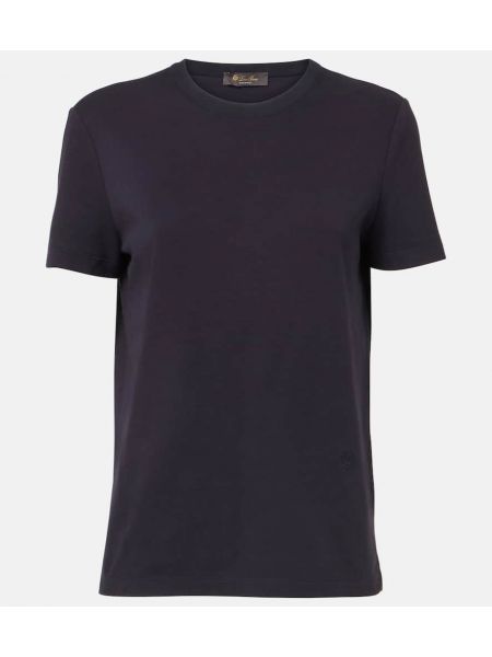 Bomuld t-shirt Loro Piana blå