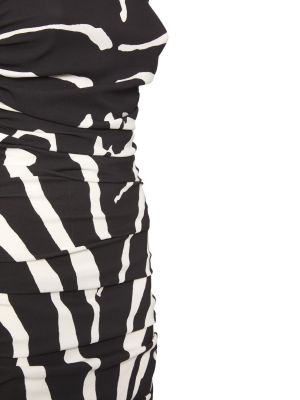 Midi šaty so vzorom zebry Dolce & Gabbana čierna