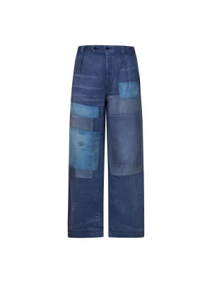 Proste spodnie Polo Ralph Lauren niebieskie