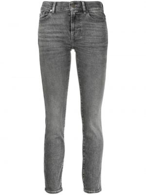 Lav midje stretch jeans 7 For All Mankind grå