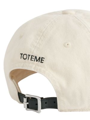 Bombažna usnjena kapa s šiltom Toteme