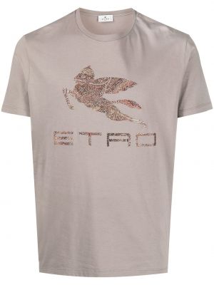 Camiseta de cachemir con estampado con estampado de cachemira Etro