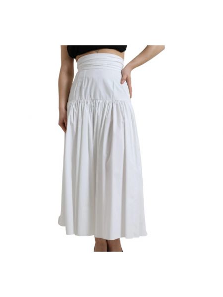 Falda larga Dolce & Gabbana blanco