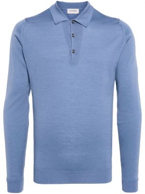 Vilnonis polo marškinėliai John Smedley mėlyna