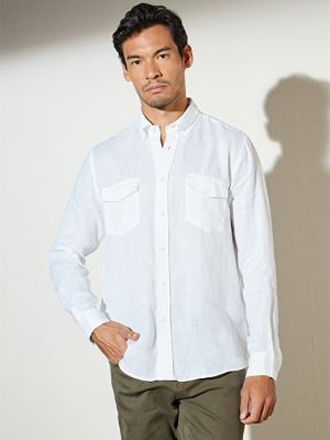 Рубашка на пуговицах с воротником на пуговицах Brooks Brothers белая