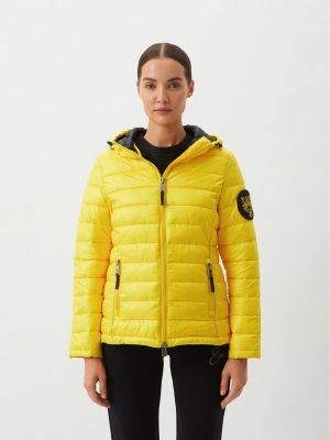 Спортивная утепленная демисезонная куртка Plein Sport желтая