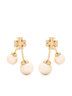 Boucles d'oreilles avec perles à boucle Tory Burch