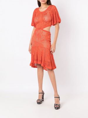 Průsvitné šaty Cecilia Prado oranžové