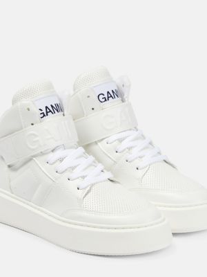 Δερμάτινα sneakers από δερματίνη Ganni λευκό