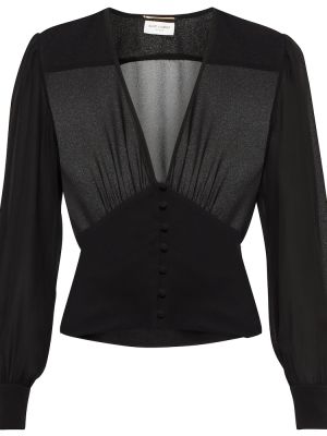 Блуза Saint Laurent черно