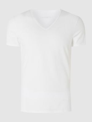 Koszulka slim fit Sloggi biała