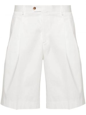 Plisirane pamučne kratke hlače Lardini bijela