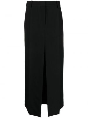 Plisovaná vlnená dlhá sukňa Stella Mccartney čierna