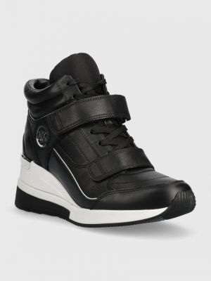 Sneakersy skórzane Michael Michael Kors czarne