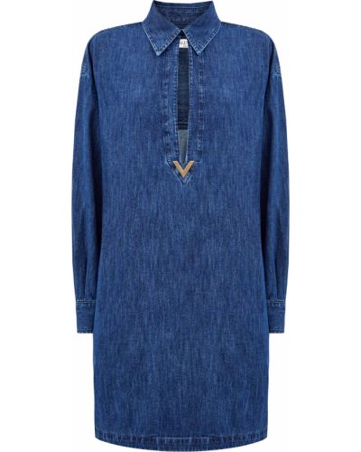 Платье-рубашка Valentino синее
