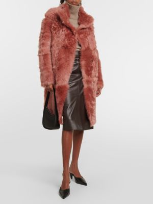 Kabát Yves Salomon růžový