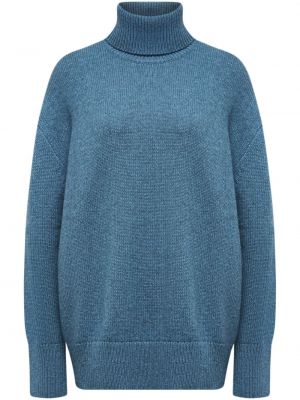 Кашмирен вълнен пуловер 12 Storeez синьо