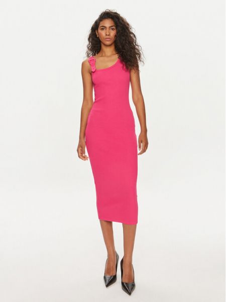 Traper haljina slim fit Versace Jeans Couture ružičasta