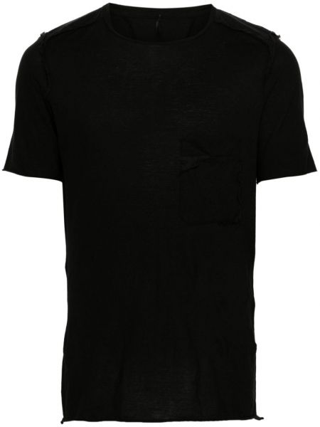Kokvilnas apgrūtināti t-krekls Masnada melns