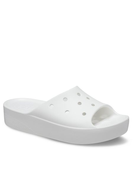 Sandales à plateforme Crocs blanc