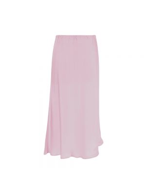 Długa spódnica z wiskozy Jil Sander różowa