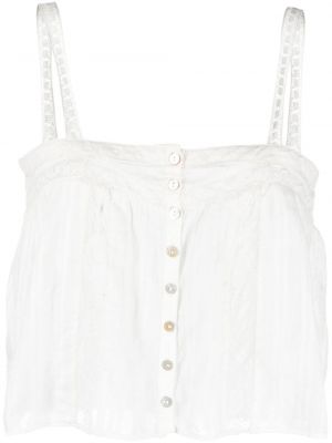 Kort bluse Loveshackfancy hvit