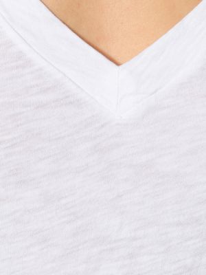 Pamučna majica od samta Velvet bijela